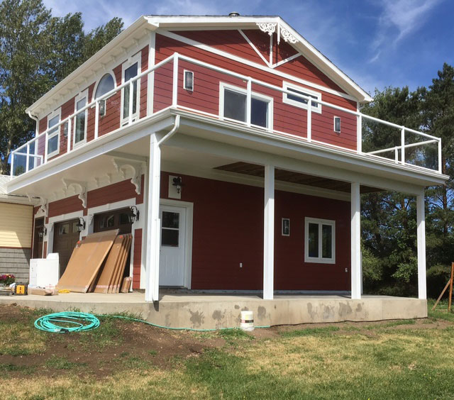 Decks and railings on home