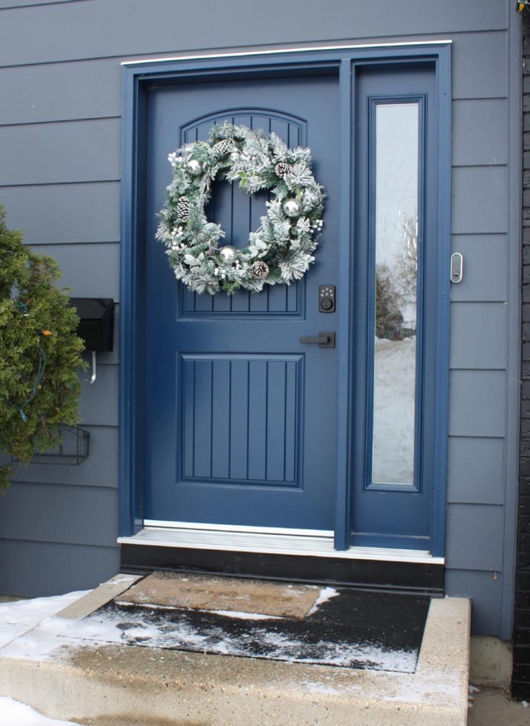 blue exterior door