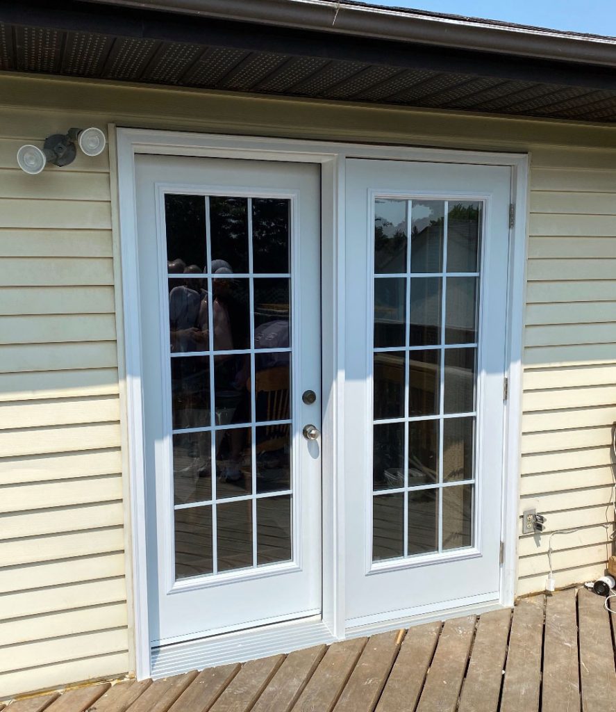 Transomed Exterior Patio Doors
